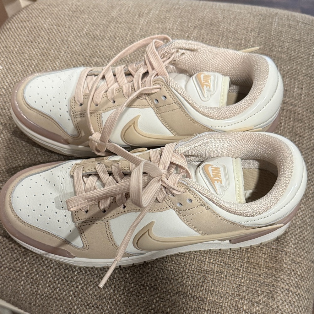Nike Women’s Low-Top Sneakers in Cream and White